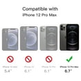 thumbnail image 3 of JETech Matte Case for iPhone 12 Pro Max 6.7-Inch, Shockproof Military Grade Drop Protection, Frosted Translucent Back Phone Cover, Anti-Fingerprint (Black), 3 of 6