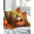thumbnail image 2 of Fall Throw Pillow Covers&nbsp;18x18 Inch Set of 2 Pumpkin Gnome Decorative Pillow Covers Maple Leaves Vine Cushion Cover Pillowcase for Sofa Couch Bed Home Decor, 2 of 9