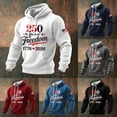 thumbnail image 2 of Kcolen 250 Anniversary Usa Sweatshirt Men Patriotic American Flag Usa 250th Anniversary Shirt American 1776-2026 250th Birthday Mens Slim Fit Streetwear Muscle Tee, 2 of 5