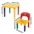 thumbnail image 3 of Huayishang Childrens Table And Chair Set Kid's Study Table Set Plastic Kids Table And Chairs Set For Arts Crafts Drawing Reading Playroom, 3 of 9