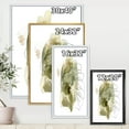 thumbnail image 4 of Designart 'Line Art Monstera Branch Tropical Abstract Leaves on Green' Traditional Framed Canvas Wall Art Print, 4 of 5