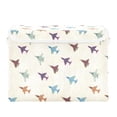 thumbnail image 7 of Yayeee Collapsible Cube Storage Bin with Lid Fabric Closet Decorative Basket with Handles, Colorful Cartoon Planes Pattern, 7 of 7