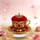 thumbnail image 5 of CaiYueKe Romantic Heart Teacup Acrylic Ornament Decorative Gift for Couples Valentine's Day Anniversary Wedding Home Decor Kitchen Desk Tabletop Decoration Love Present Souvenir Collectible, 5 of 9