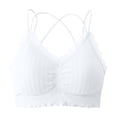 thumbnail image 5 of PNTUTB Bras for Women Back-Highlighting Lingerie Lace Bandeau Double-Strap Cross-Back Underwear V-Neck Pushing-Up Comfortable Anti-Sagging Bra, 5 of 7