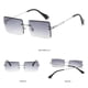 thumbnail image 4 of Las gafas de sol cuadradas sin marco del borde cortado forman las gafas de sol de la tendencia, hechas de PC, plástico, metal, 4 of 5