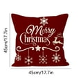thumbnail image 3 of Festive Feeling Decoration Sofa Pillow Cover Christmas Letter Print Chair Cushion Cover Linen Cushion Cover, 3 of 6