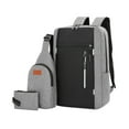thumbnail image 2 of ¡Últimas Unidades!, Mochila de moda de tres piezas, mochila para hombre, de negocios, con carga USB, para ordenador portátil, bolsa para estudiantes de alta capacidad Akmoler, 2 of 9