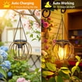 thumbnail image 3 of Solar Lanterns Outdoor Waterproof, 4 Pack Upgraded Bronze Metal Hanging Solar Lights Outdoor Lanterns, Brighter Auto On/Off Outdoor Hanging Lantern for Yard Patio Pathway Porch Garden Decor, 3 of 15