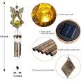 thumbnail image 5 of Carillones de viento solares, carillones de viento LED de ángel retro, decoración impermeable al aire libre, luces de carillones de viento colgantes solares de metal, 5 of 5