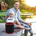 thumbnail image 3 of ifundom Portable Foldable Camping Water Bucket - Outdoor Hiking, Fishing, Travel Bucket 1 Set, 3 of 8