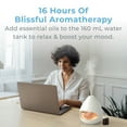 thumbnail image 3 of Pure Enrichment PureGlow Crystal - 2-in-1 Himalayan Salt Lamp & Ultrasonic Essential Oil Diffuser, Original Salt Therapy Lamp, 100% Pure Himalayan Salt, Ambient Glow, 160 mL 16-Hour Tank (White), 3 of 7