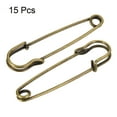 thumbnail image 3 of Uxcell 2.76 inch Large Metal Sewing Pins Safety Pins for Office Home Bronze Tone 15 Pack, 3 of 5