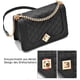 thumbnail image 5 of Bolsos cruzados para mujer Bolsos de hombro de piel pequeños Carteras para mujer Bolsos de noche Cartera acolchada con correa de cadena, 5 of 8
