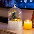 thumbnail image 4 of Mini Christmas Tree in Dome with LED Lights, Tabletop Night Light for Xmas Decor, Creative Holiday Gift for Home, Office, and Desktop Display, 4 of 6