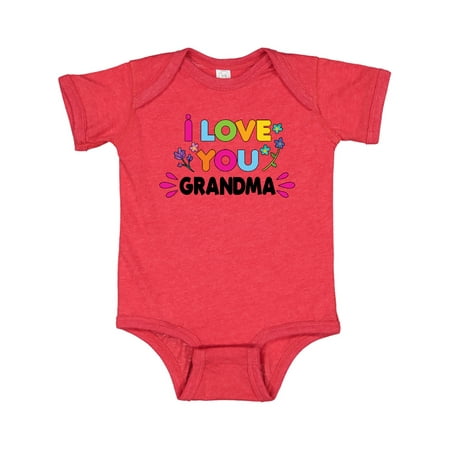 

Inktastic I Love You Grandma with Flowers Gift Baby Girl Bodysuit