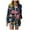 Watermelon Red, variant on Towmus Women Hawaiian Shirts Oversized Floral Printed Lapel Neck Button Down Long Sleeve Fall Tunic Tops Casual Cardigan Shirt