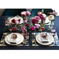 thumbnail image 2 of Pimpernel Sara Miller London Etched Leaves Large Placemats, Set of 4, 15.7 X 11.7 - Navy, 2 of 4