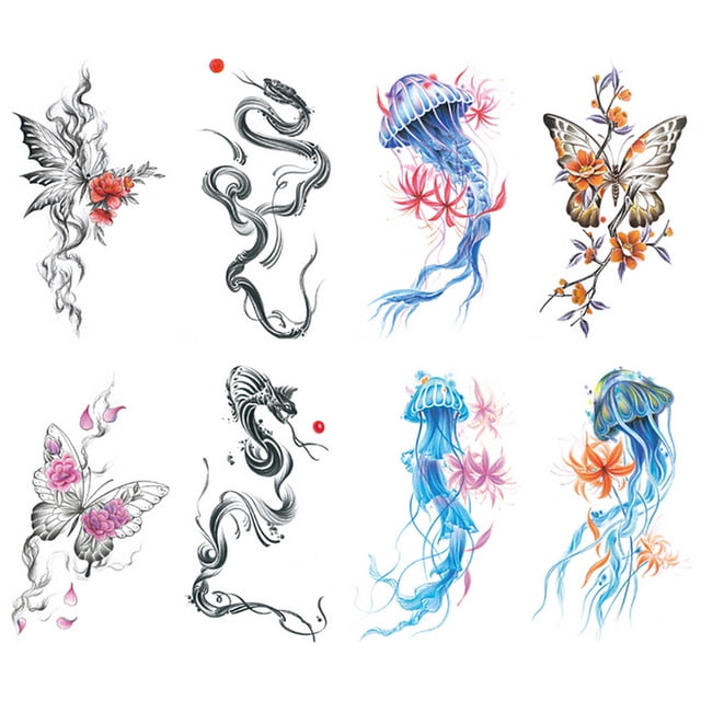 Tatuajes Marcador Corporal Temporales 8 Piezas Brazo para Y Niñas