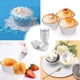 thumbnail image 2 of Bandejas redondas, moldes desechables de aluminio para cupcakes, cremas, muffins, paquete de 50, 2 of 5