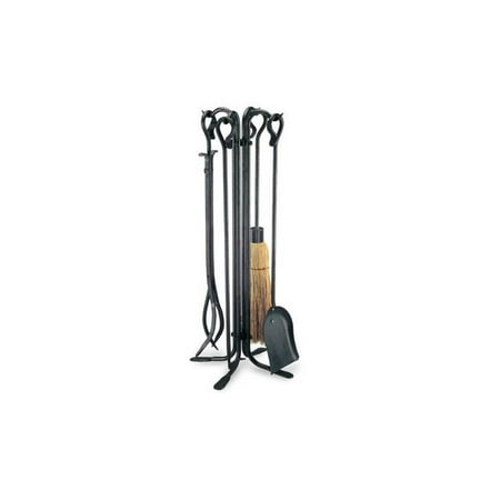 

5 Pc Traditional Fireplace Tool Set in Iron Finish