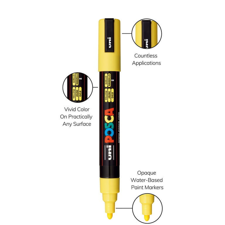 Uni Posca Paint Marker PC-5M - Medium Point - Dark Colors - 5