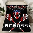 thumbnail image 2 of Homewish Lacrosse Full Size Sheets 4 Pieces, Kids Teens Sport Bed Sheets, American Flag Sheet Sets, Super Cozy Room Decor, 2 of 7
