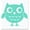 Mint Green, variant on Owl Wall Decal Girls Vinyl Art Wall Stickers Bedroom Wall Decor, 12x12-Inch Soft Pink