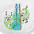 thumbnail image 4 of Inktastic Violin with Musical Notes and Swirls Boys or Girls Baby Bib, 4 of 4