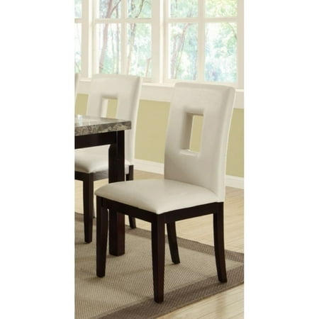 Benzara Clic Pine Wood Dining Chairs Set Of 2 White And Brown Benzara Clic Pine Wood Dining Chairs Set Of 2 White And Brown