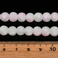 thumbnail image 4 of Glass Beads Strands Round Two Tone Frosted Misty Rose 8-8.5x7-7.5mm Hole: 1.4mm 105-107pcs/strand 29.92-30.71 inch(76-78cm), 4 of 4
