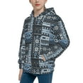 thumbnail image 2 of Pofeuu Snowflake Vintage Pattern Print Teenage Zipper Hoodie Sweatshirts Hooded Casual Jackets With Pocket For Boys Girls-Medium, 2 of 6