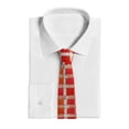thumbnail image 2 of Men'S Tie 4.7×3.1in Is Not Easy To Deform And Fade Anti-Drift Button Design Is Easy To Take Care Of For Work Travel Daily Business Orangered Houndstooth Checkered Hand-Drawn Sketch_1, 2 of 8