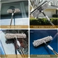 thumbnail image 2 of 20+ Feet Reach 2 in 1 Rotatable Window Washing Squeegee & Duster with 3-14 ft Extension Pole, Natubeau Window Cleaning Tool & Window Washer Squeegee for Home Indoor Outdoor Window Washing, Gray, 2 of 10