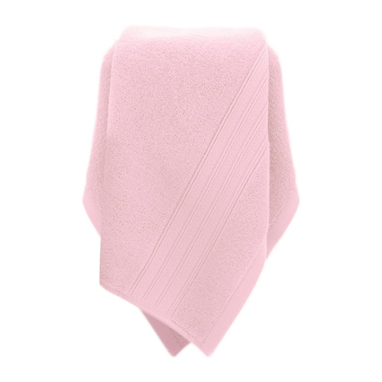 BrylaneHome 6 Piece 100% Cotton Terry Towel Set - 2 Bath Towels 2 Hand  Towels 2 Washcloths, Soft and Plush Highly Absorbent - Raspberry Pink