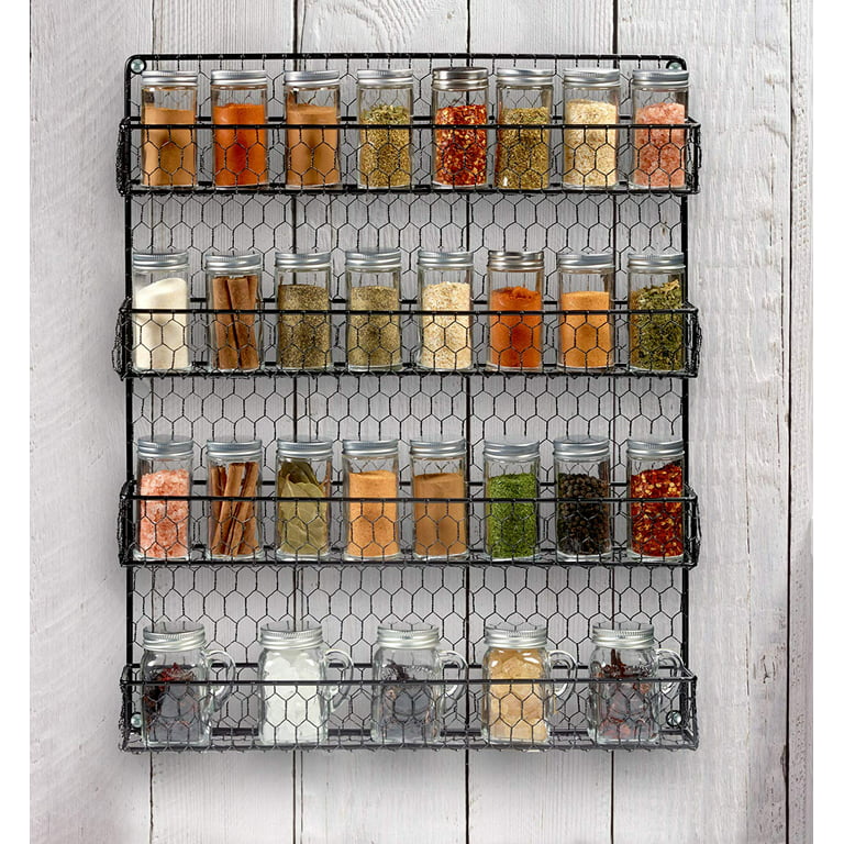 Wall Mount Spice Rack Organizer Mesh Seasoning Rack Hanging Spice Stor –  TreeLen