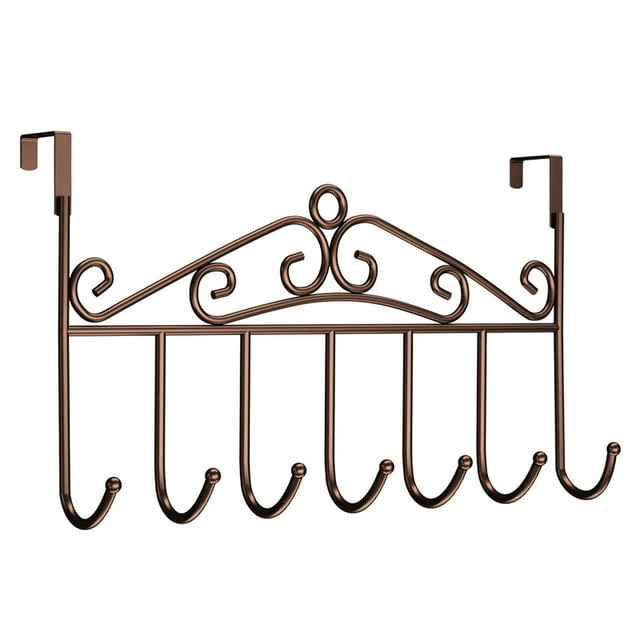 Over The Door Storage Rack Organiser for Coat Towels Bags and Robes – Durable Metal Wall Mount Over Door Hook Hanger