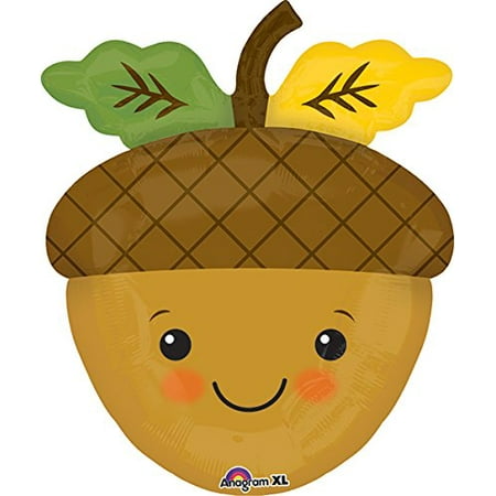22 Inch Happy Acorn Jr Shape Balloon - 5 Pieces, By LoonBallon