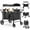 Type B, 4 Seats with Double Push Bar, variant on 4 Seater Stroller Wagon for 4 Kids - Wanan Kids Wagon Stroller with Double Push Bar, 5-Point Harnesses, Adjustable Canopy, Foldable All Terrain Toddlers Wagon for Beach, Camping, Shopping