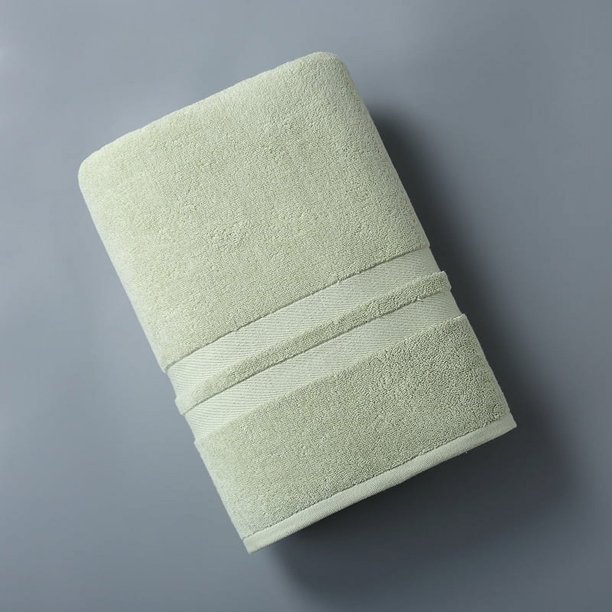 Nvzi 2 toallas de baño de algodón puro para el hogar, de algodón suave, súper suaves y muy absorbentes, para ducha, piscina, toalla de mano de 27,56 x 55,12 pulgadas (verde)