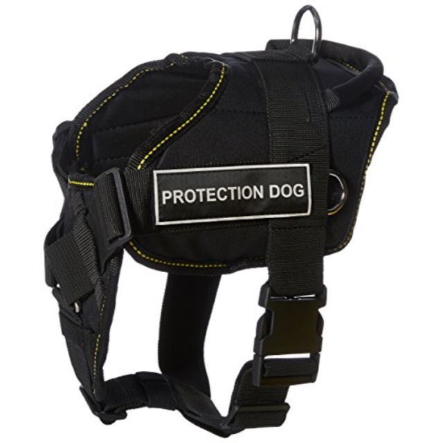 dean & tyler fun works protection dog harness with padded chest piece