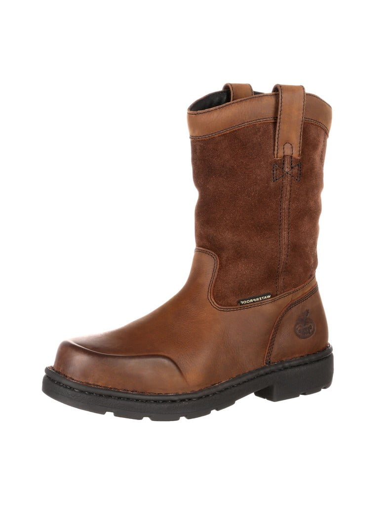 OWMEOT Mens Snow Boots Waterproof Fur Lined Booties Non-Slip Lightweight Winter Shoes