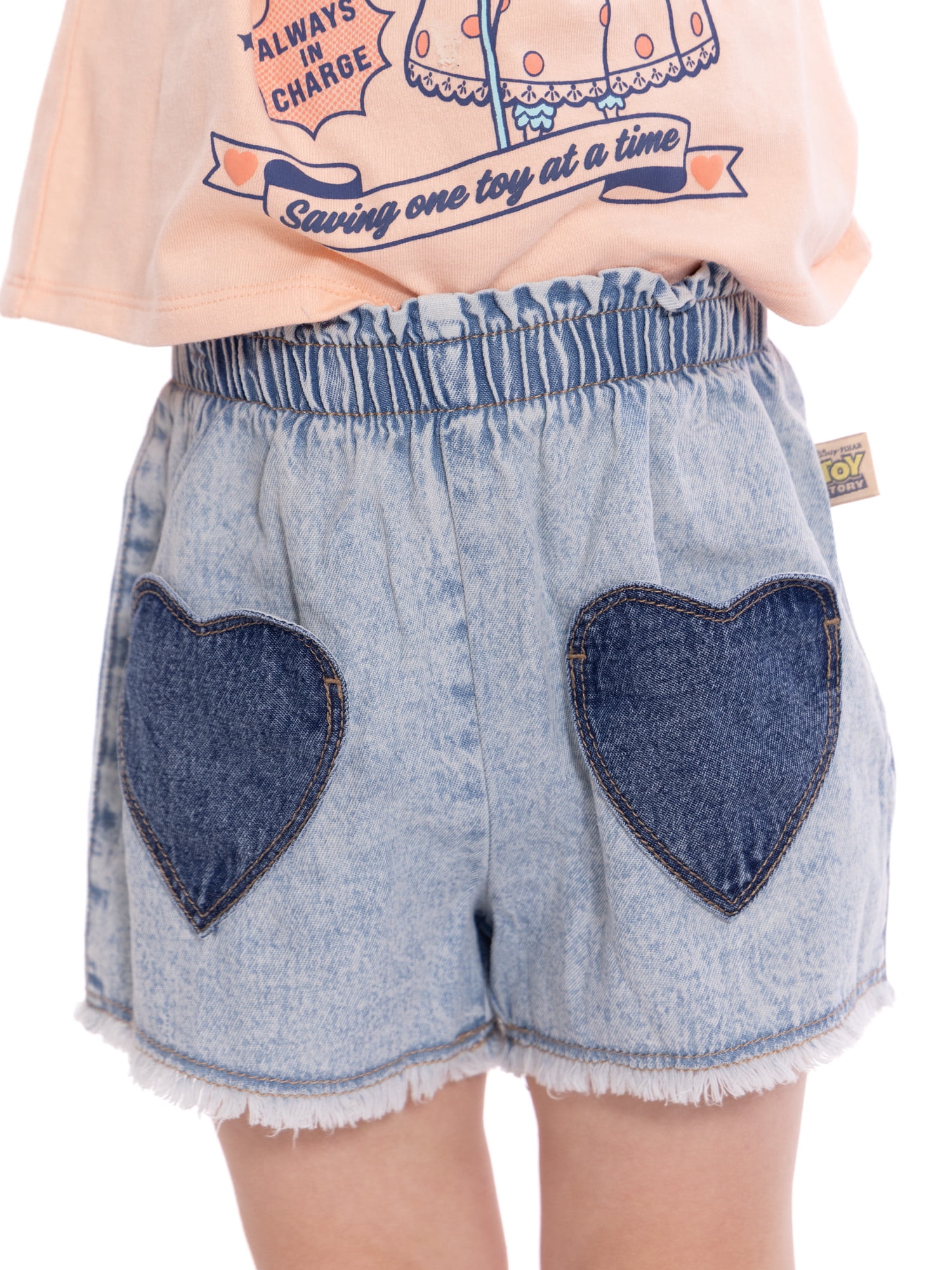 Toy Story Toddler Girls Graphic Tee and Denim Shorts Set, 2-Piece, Sizes 12M-5T