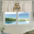 thumbnail image 4 of Valance for Windows,Watercolor Sunflower Gnomes Valances Curtain Rod Pocket Valance for Kitchen Bedroom Living Room Bathroom,Black White Plaid on Linen Short Curtains Window Treatment 42x12in, 4 of 9