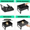 thumbnail image 4 of Vowella Portable Folding Charcoal Grill, Compact & Lightweight Stainless Steel Barbecue Grill with Tools for Camping, Beach, Picnics, Backyard, 4 of 11