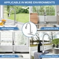 thumbnail image 6 of Vesteel Kitchen Sink Faucet with Pull Down Sprayer, 18/10 Stainless Steel Kitchen Tall Water Faucet Brushed Nickel, Single Handle & Deck Plate, 6 of 8