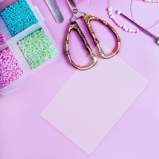WEUVEB Cutting Mat For Die Cutting Machines Acrylic Transparent 1Pcs For Accurate Cuts Crafting Sewing Scrapbooking