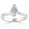 thumbnail image 2 of Spot Jewel Excellent 1.9 Ct Marquise Cut Diamond Rings Jewelry - 14K White Gold Plated Ring - Solitaire Bridal Diamond Jewelry for Women's - Silver Special Occasion Ring - Party Wear Diamond Ring, 2 of 6