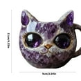 thumbnail image 5 of Artistic Crystal Cats Face Coffee Mugs Handcrafted Resin Geode Design Unique Gift For Cats Owners Elegant Homes Decors, 5 of 8