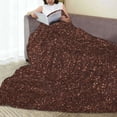thumbnail image 6 of Cauagu Dark Brown Glitter Pattern Flannel Bed Blankets,Fleece Blanket Comfortable Air Conditioning Blanket for Sofa Bed Travel Couch & Living Room -80"x60", 6 of 8