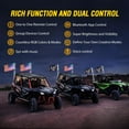 thumbnail image 4 of Waywe 2 PCS 6FT LED Whip Light Spiral RGB Chasing Bluetooth App RF Remote Control Stop Turn Reverse Lights Antenna Whips for UTV ATV Truck Buggy Dune RZR Can-am, 4 of 7